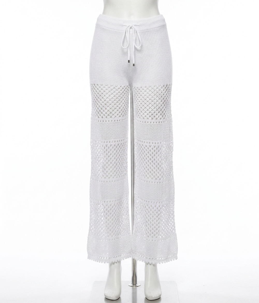 NEW FRENCH KYSS crochet pant in white